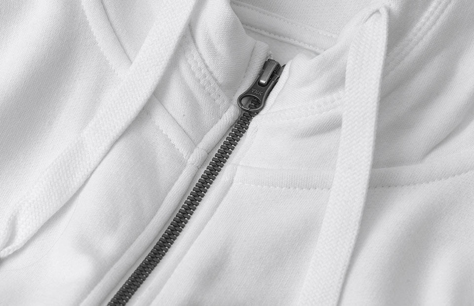 Hoodie CORE | zip - Bianco