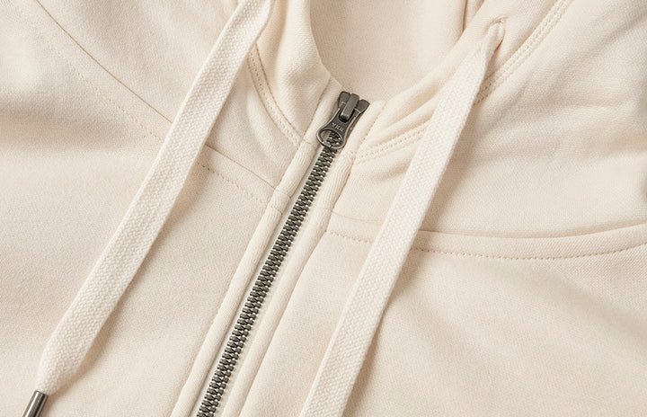 Hoodie CORE | zip - Bianco panna