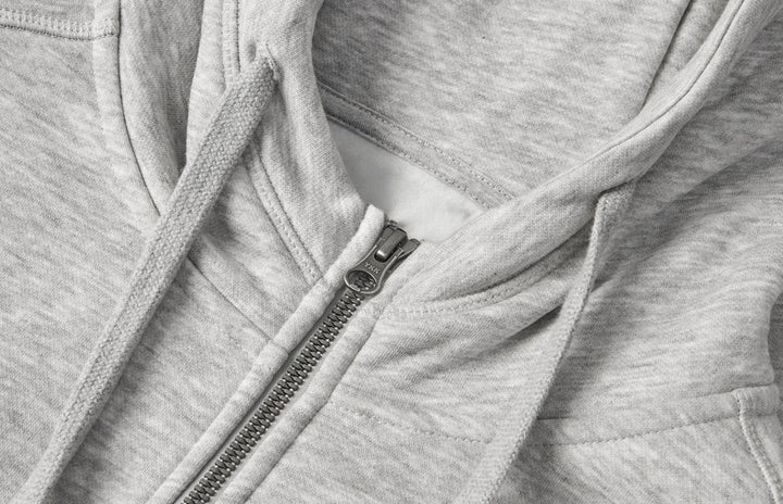 Hoodie CORE | zip - Grigio chiaro mélange