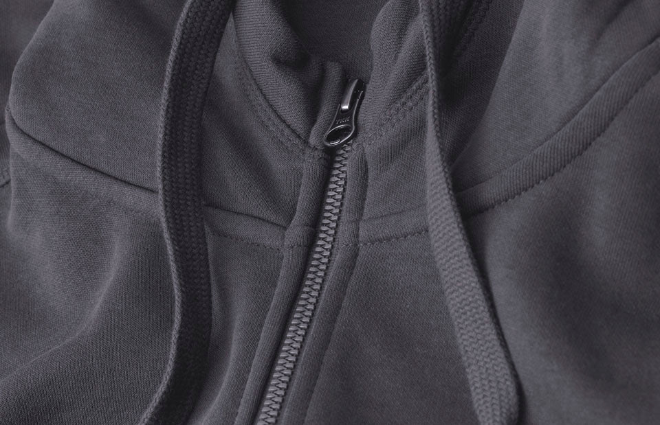 Hoodie CORE | zip - Grigio argento
