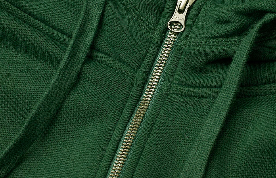 Hoodie CORE | zip - Verde bottiglia