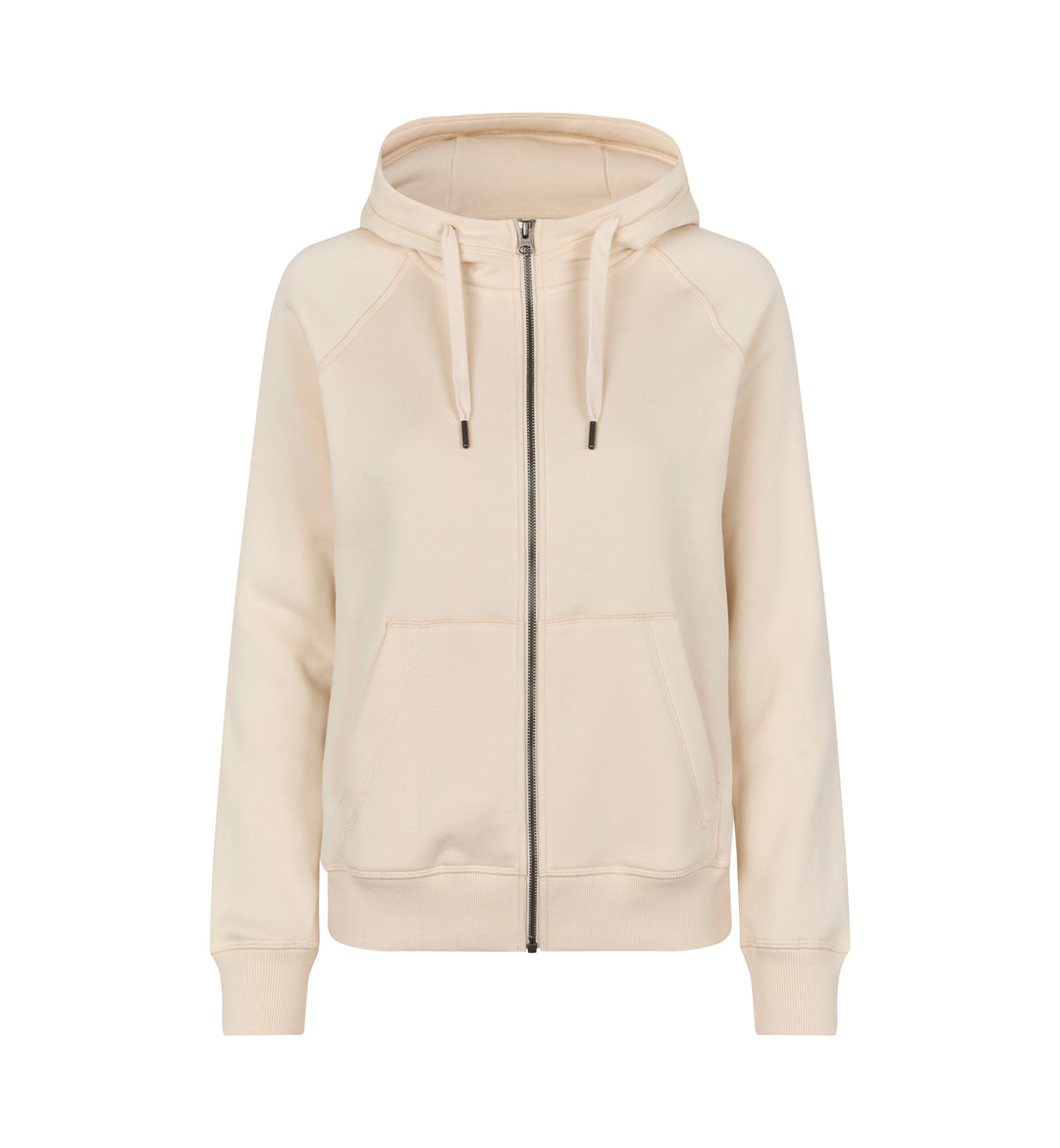 Hoodie CORE | zip | donna - Bianco panna