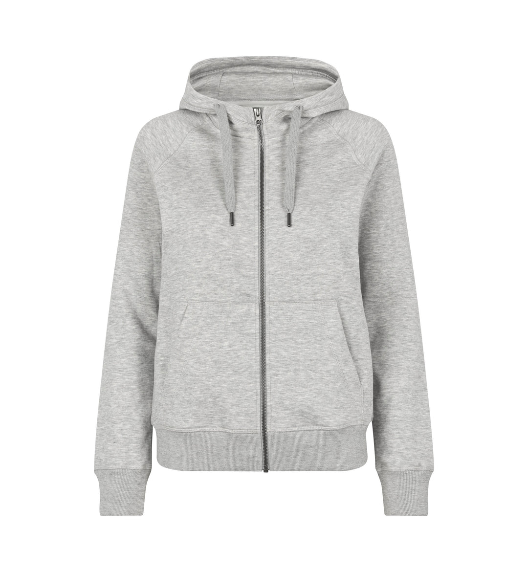 Hoodie CORE | zip | donna - Grigio chiaro mélange