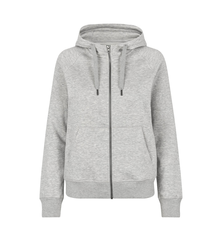 Hoodie CORE | zip | donna - Grigio chiaro mélange