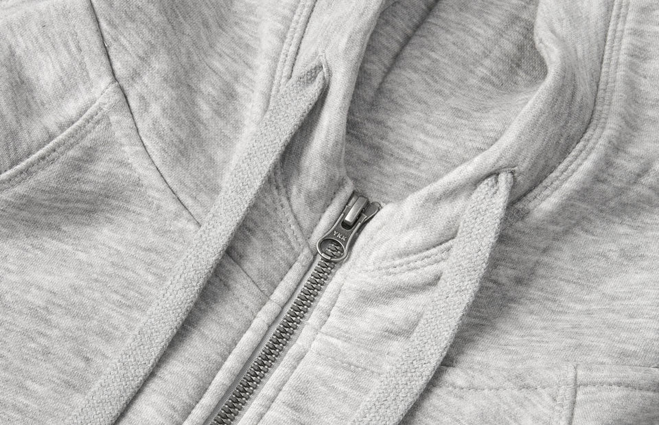 Hoodie CORE | zip | donna - Grigio chiaro mélange