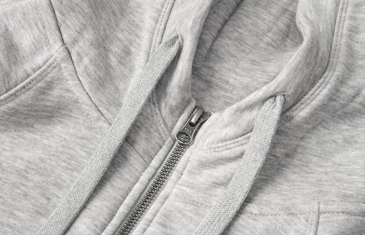Hoodie CORE | zip | donna - Grigio chiaro mélange