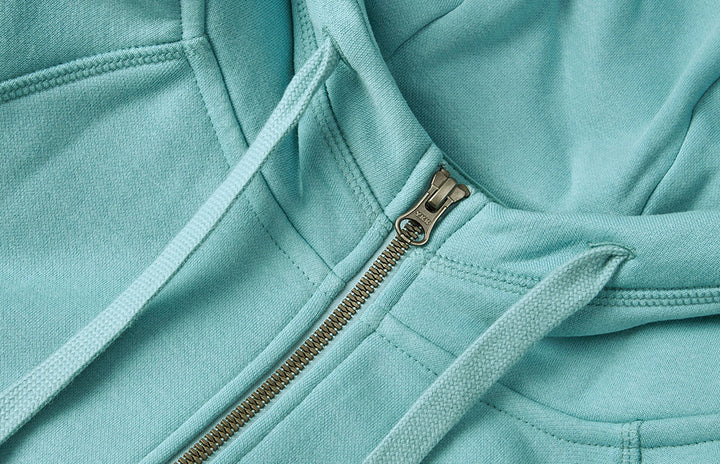Hoodie CORE | zip | donna - Dusty aqua