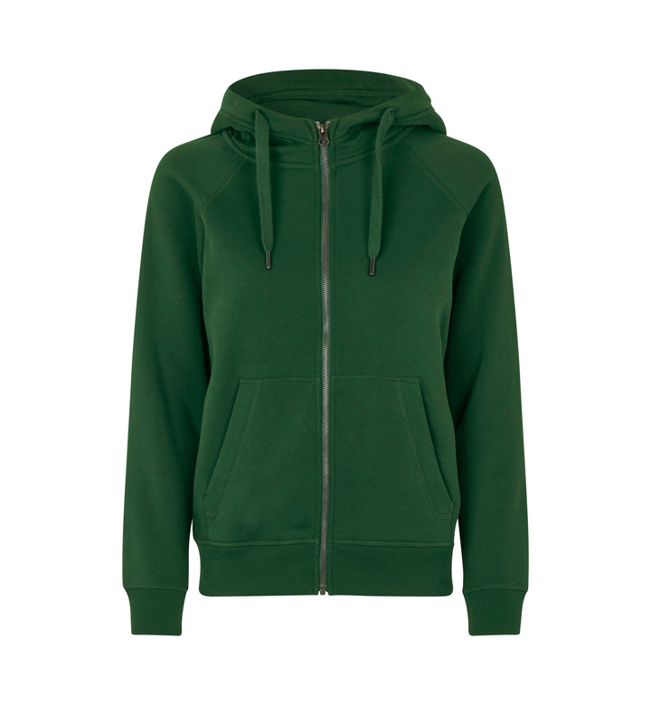 Hoodie CORE | zip | donna - Verde bottiglia