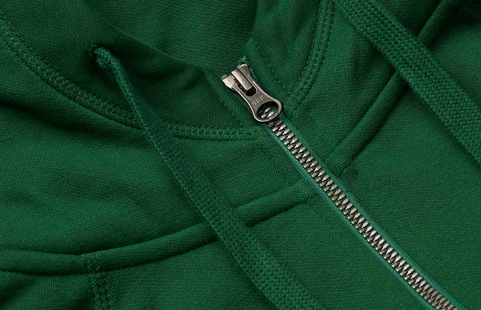Hoodie CORE | zip | donna - Verde bottiglia