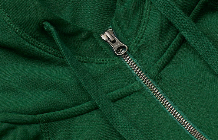 Hoodie CORE | zip | donna - Verde bottiglia