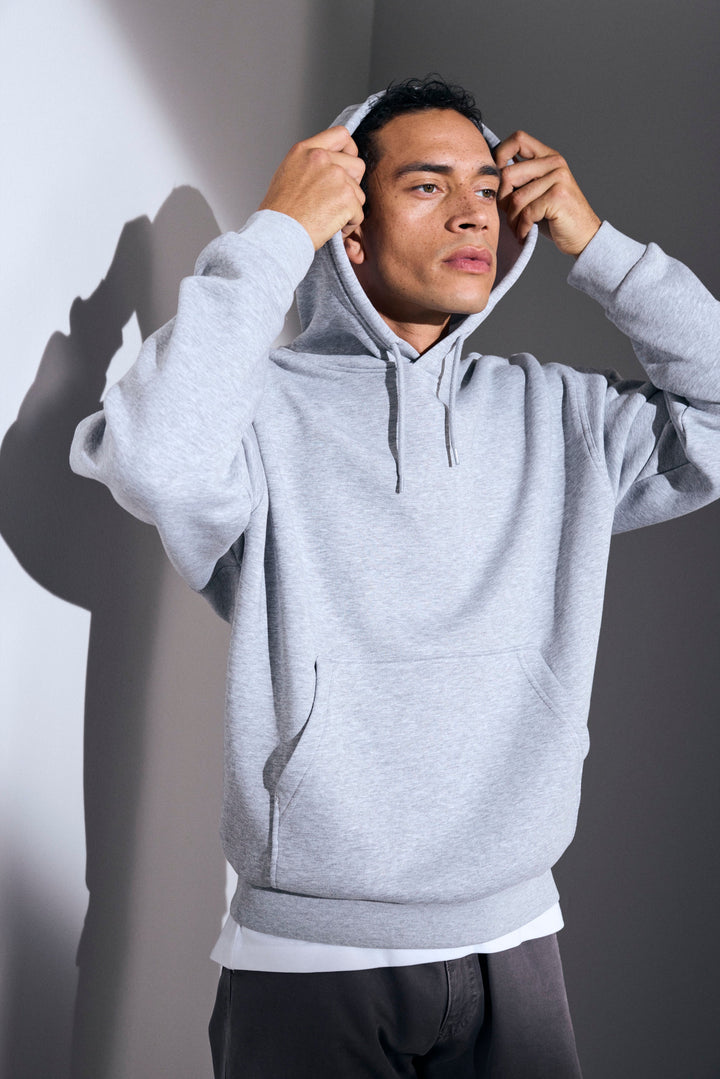 Hoodie morbido | marsupio | unisex - Grigio mélange