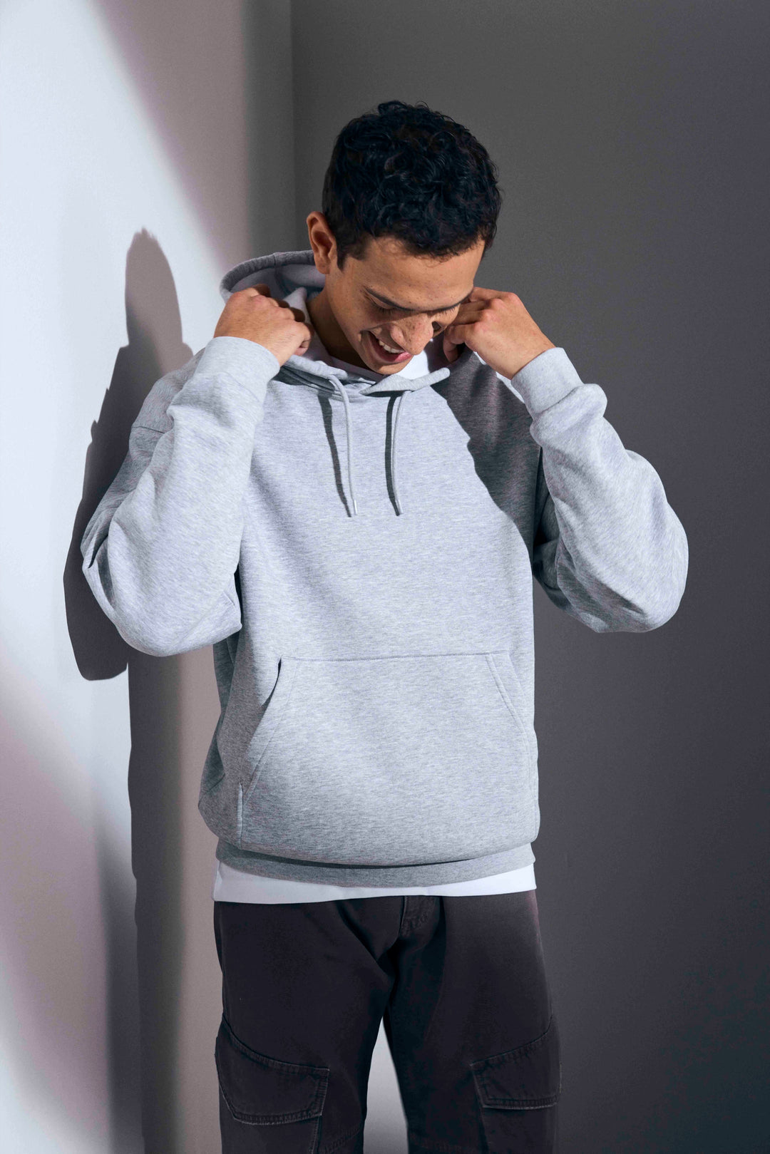 Hoodie morbido | marsupio | unisex - Grigio mélange