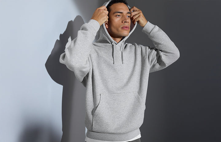 Hoodie morbido | marsupio | unisex - Grigio mélange