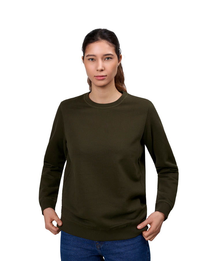 Felpa | biologica | donna - Oliva