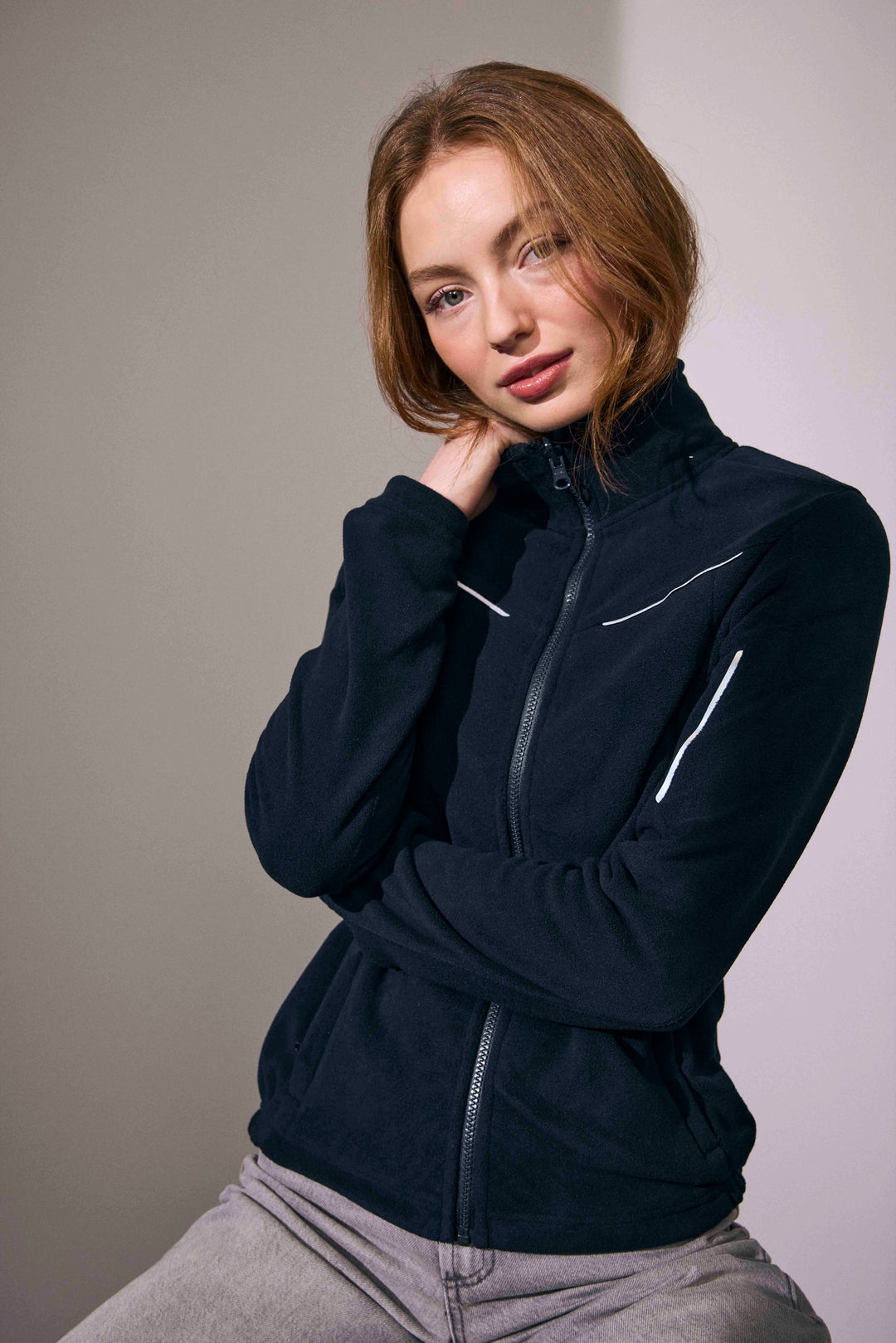 Micropile Zip-n-Mix | riflettente | donna - Blu navy