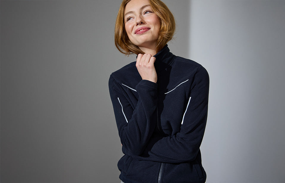 Micropile Zip-n-Mix | riflettente | donna - Blu navy