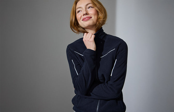 Micropile Zip-n-Mix | riflettente | donna - Blu navy