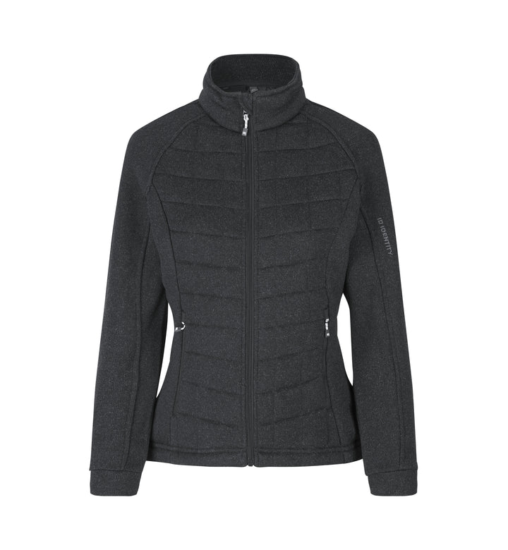 Giacca in pile | trapuntata | donna - Antracite mélange