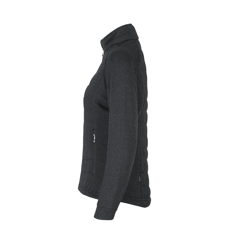 Giacca in pile | trapuntata | donna - Antracite mélange
