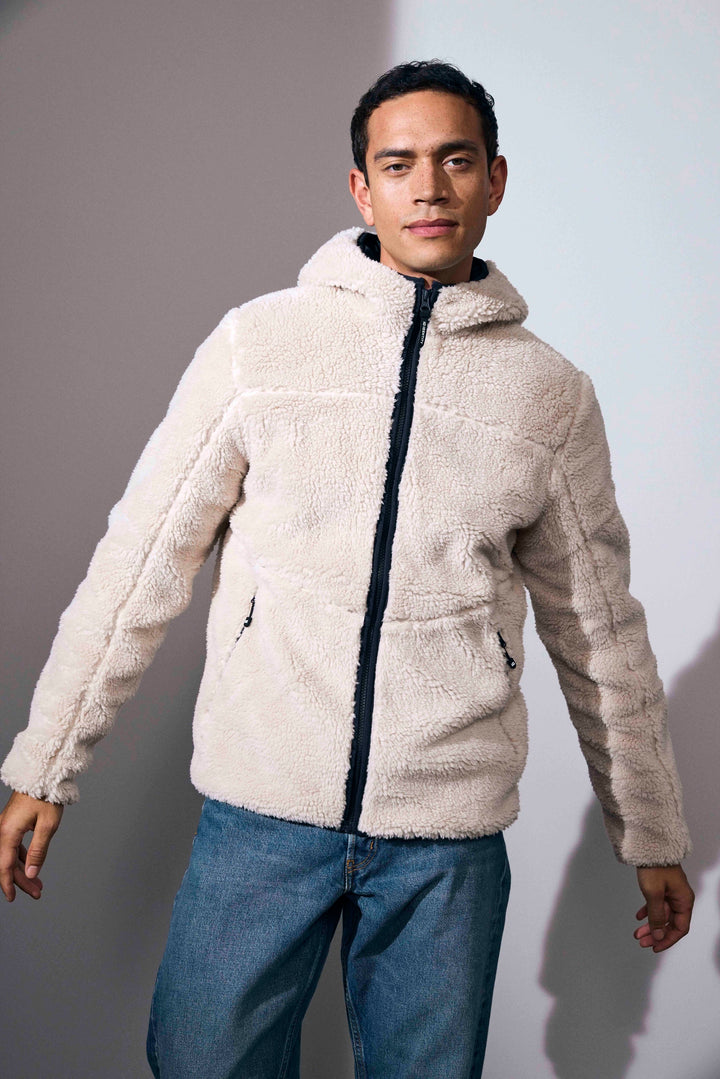 Giacca pile teddy - Bianco panna