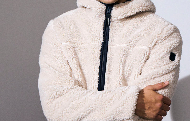 Giacca pile teddy - Bianco panna