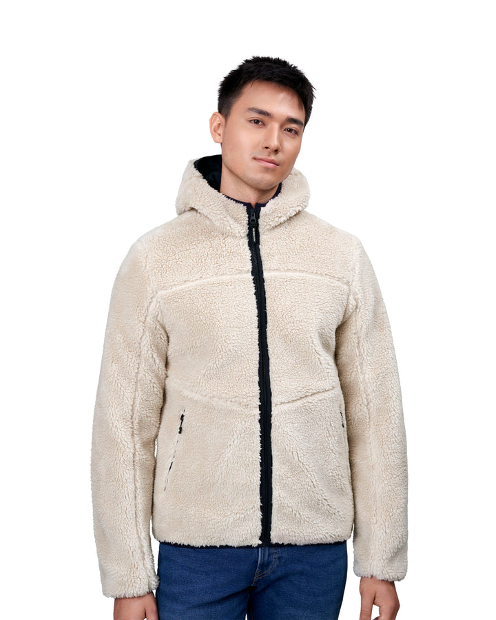 Giacca pile teddy - Bianco panna