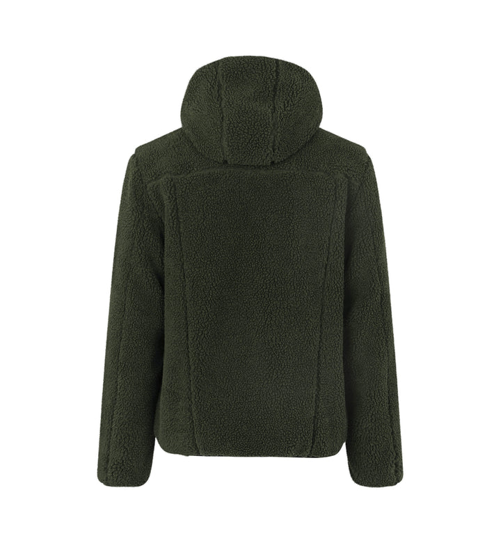 Giacca pile teddy - Oliva