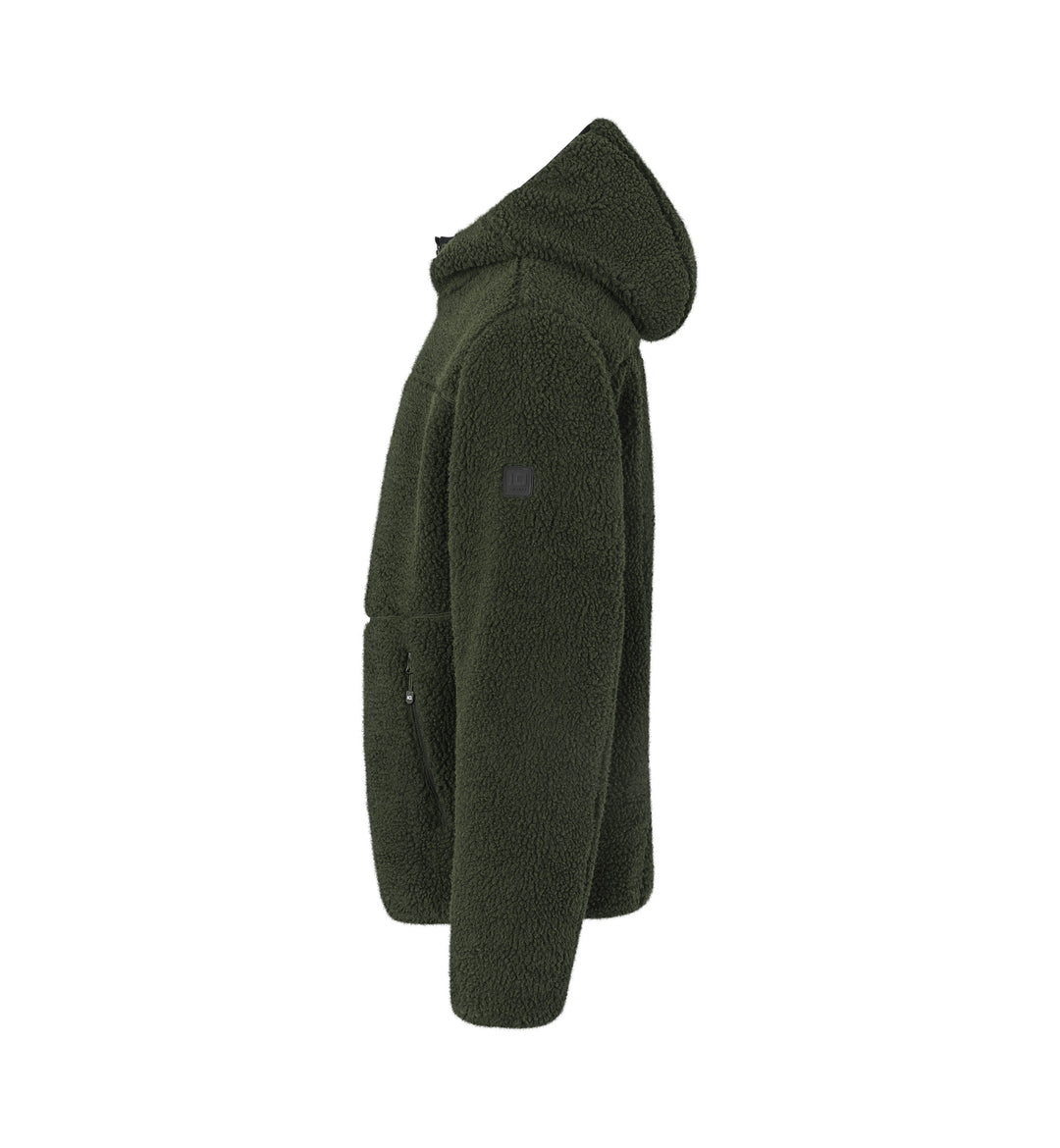 Giacca pile teddy - Oliva