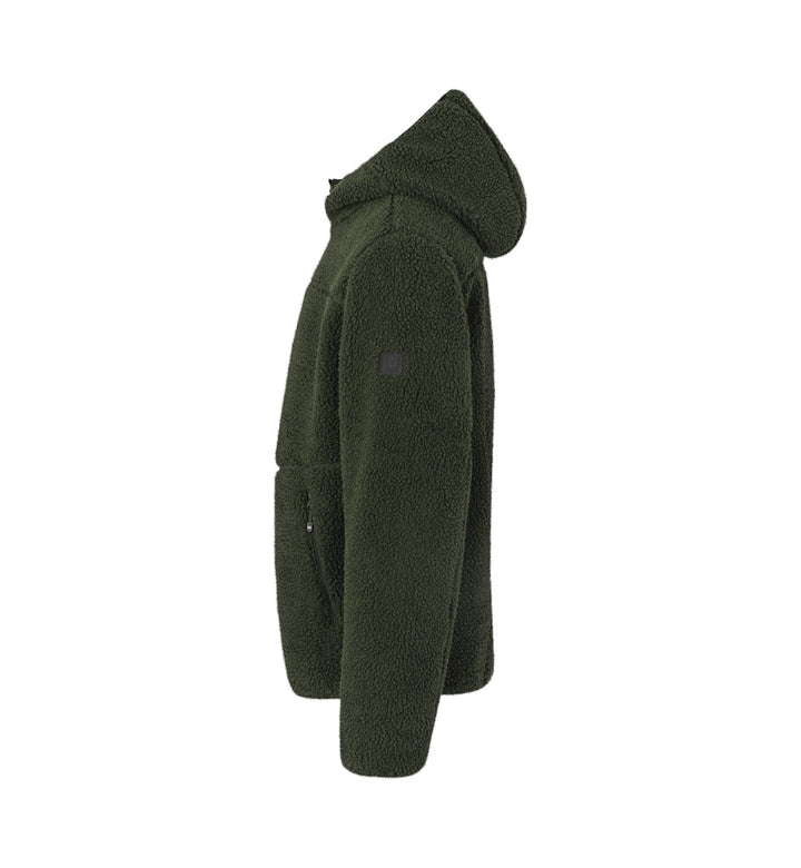 Giacca pile teddy - Oliva