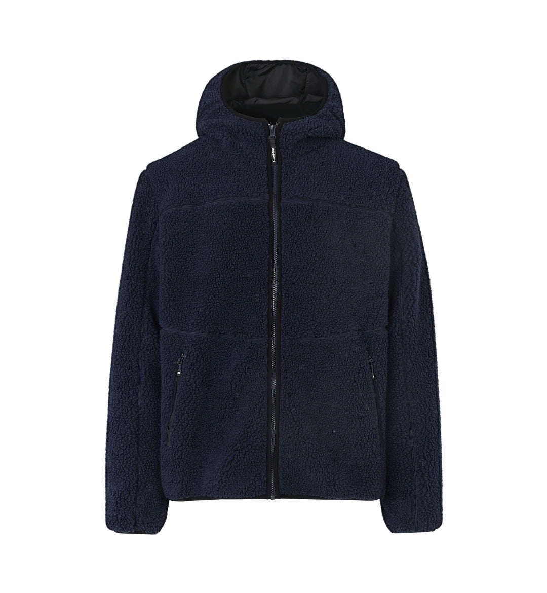 Giacca pile teddy - Blu navy