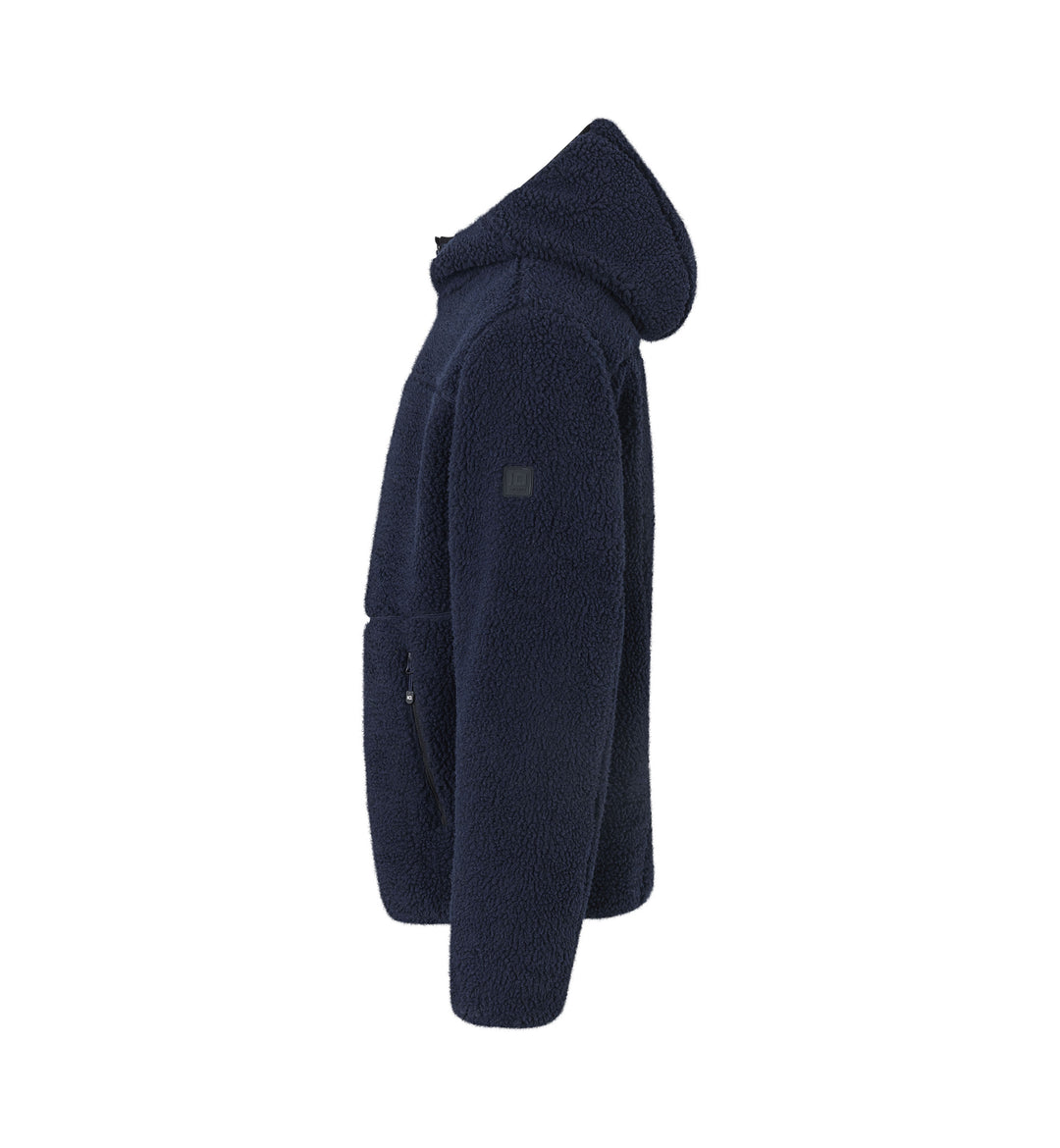 Giacca pile teddy - Blu navy