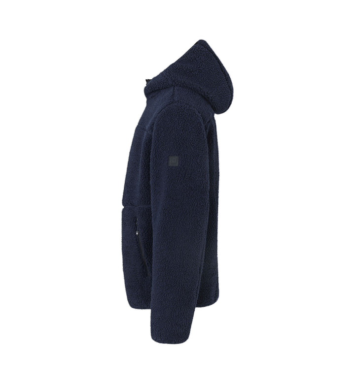 Giacca pile teddy - Blu navy