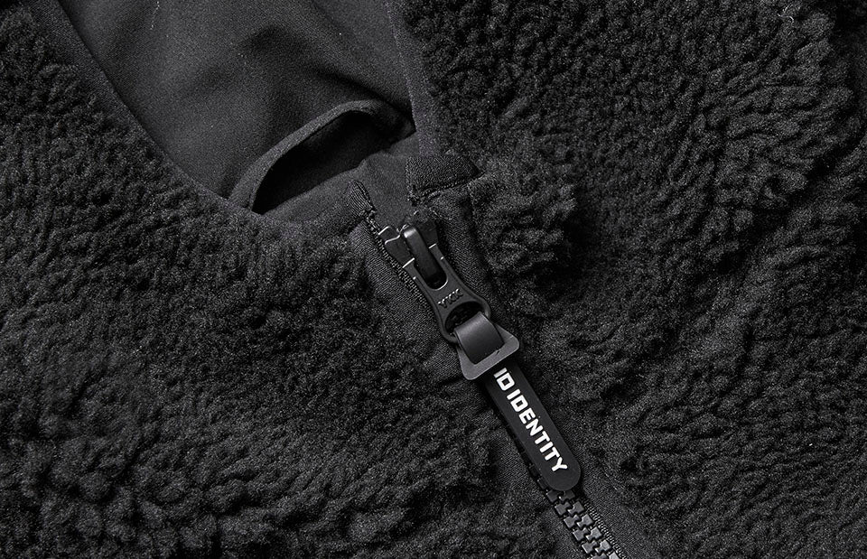 Giacca pile teddy - Nero