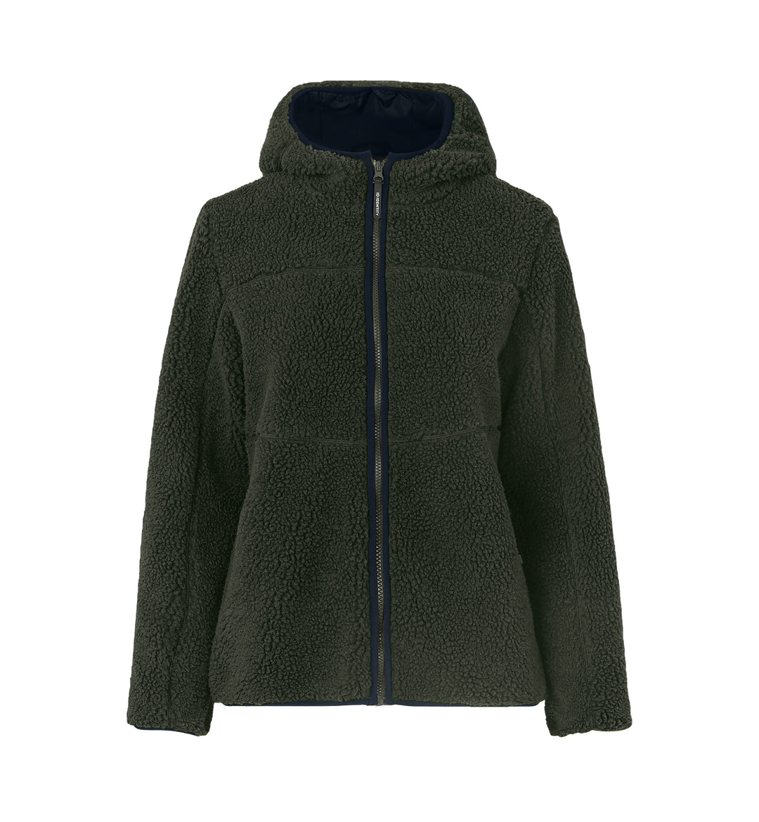 Giacca pile teddy | donna - Oliva