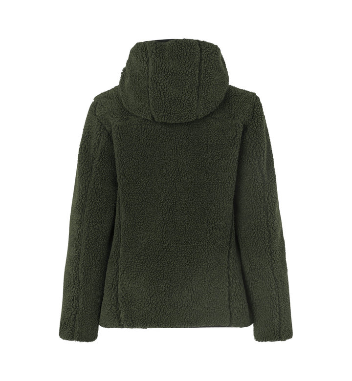 Giacca pile teddy | donna - Oliva