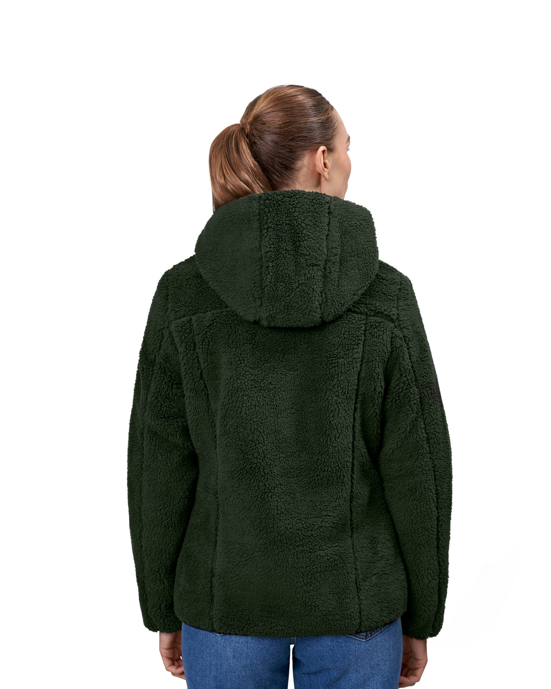 Giacca pile teddy | donna - Oliva