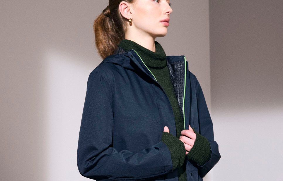 Giacca antipioggia | performance | donna - Blu navy