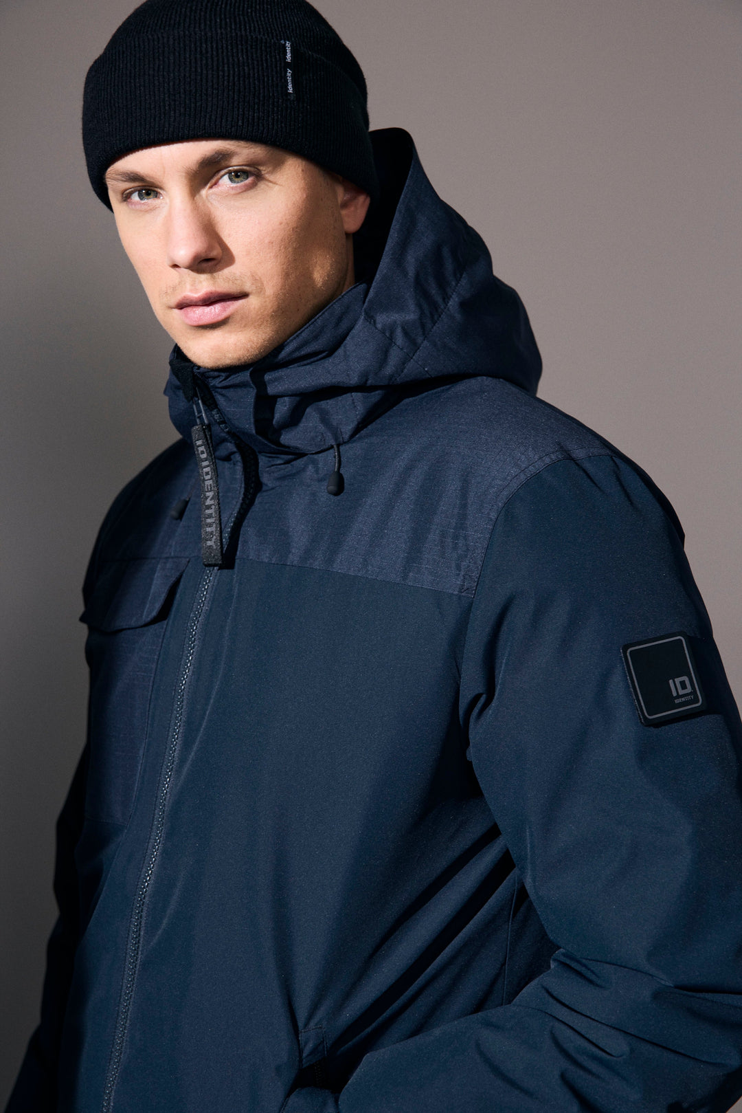 Giacca invernale con cappuccio - Blu navy