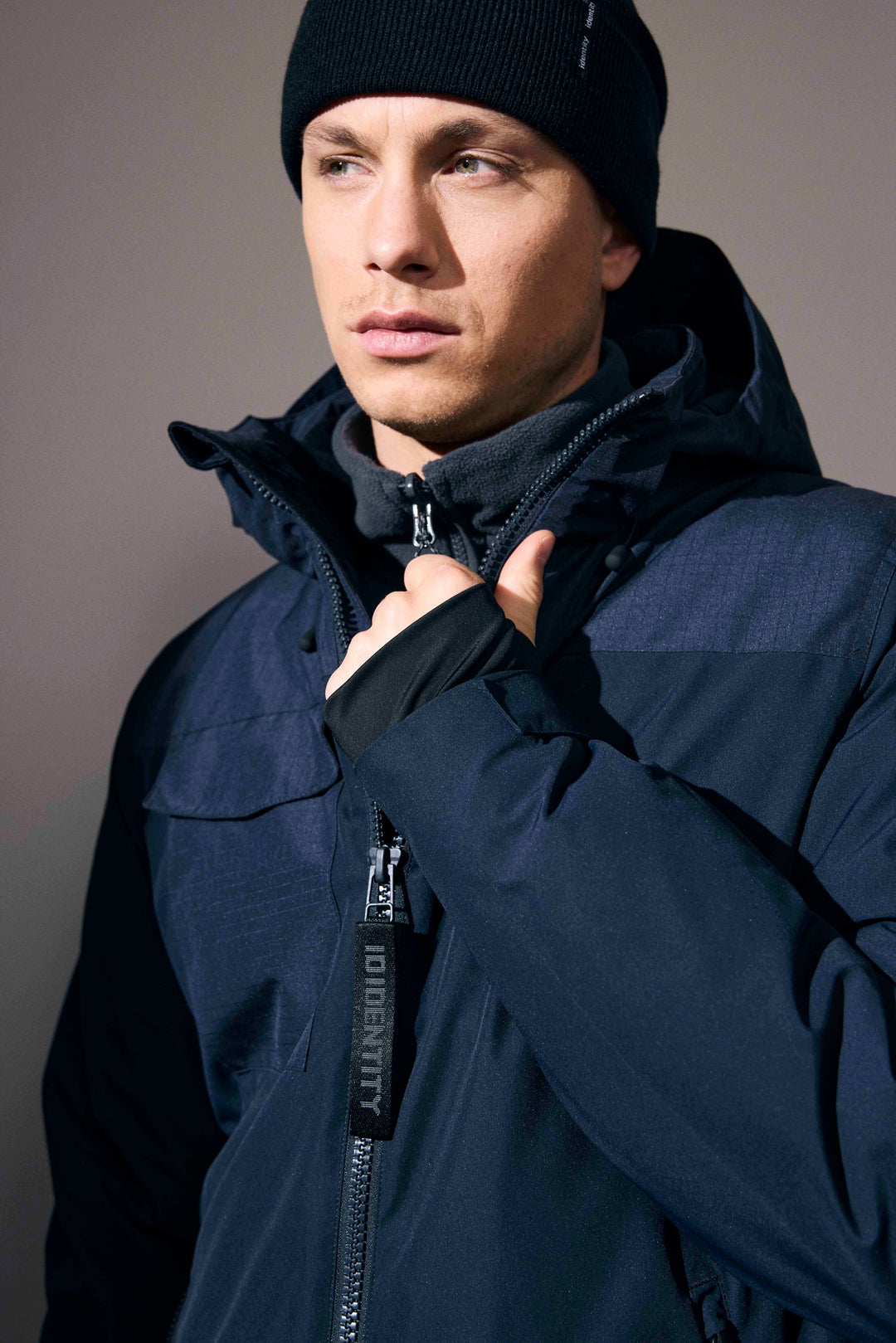 Giacca invernale con cappuccio - Blu navy