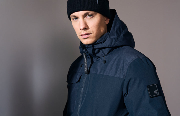 Giacca invernale con cappuccio - Blu navy