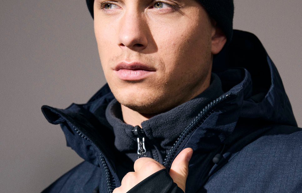 Giacca invernale con cappuccio - Blu navy