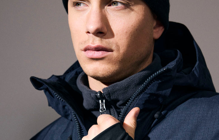 Giacca invernale con cappuccio - Blu navy
