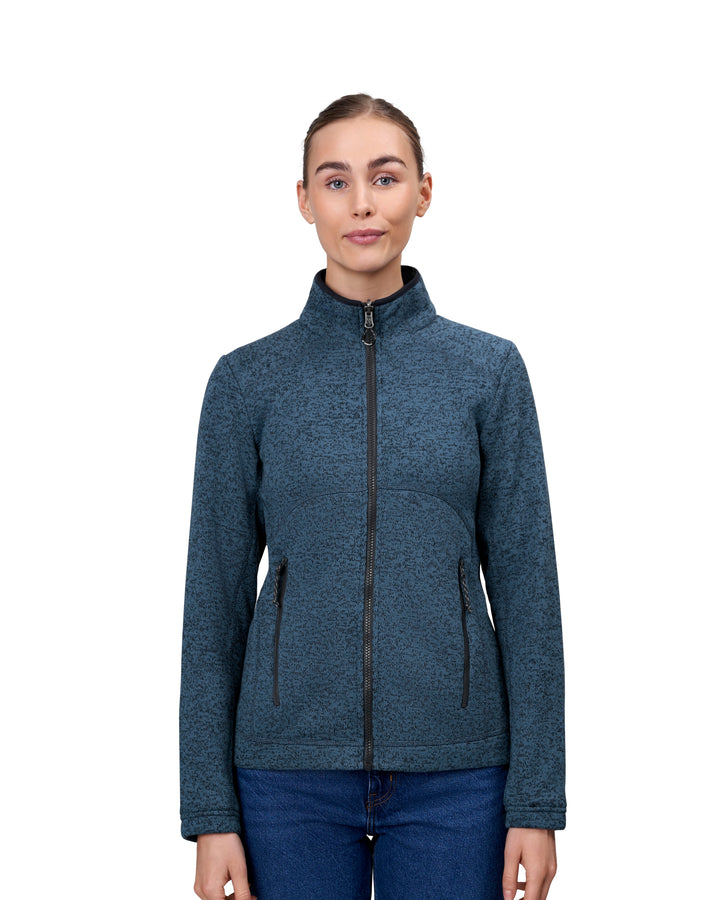 Pile Zip-n-Mix | mélange | donna - Blu navy mélange