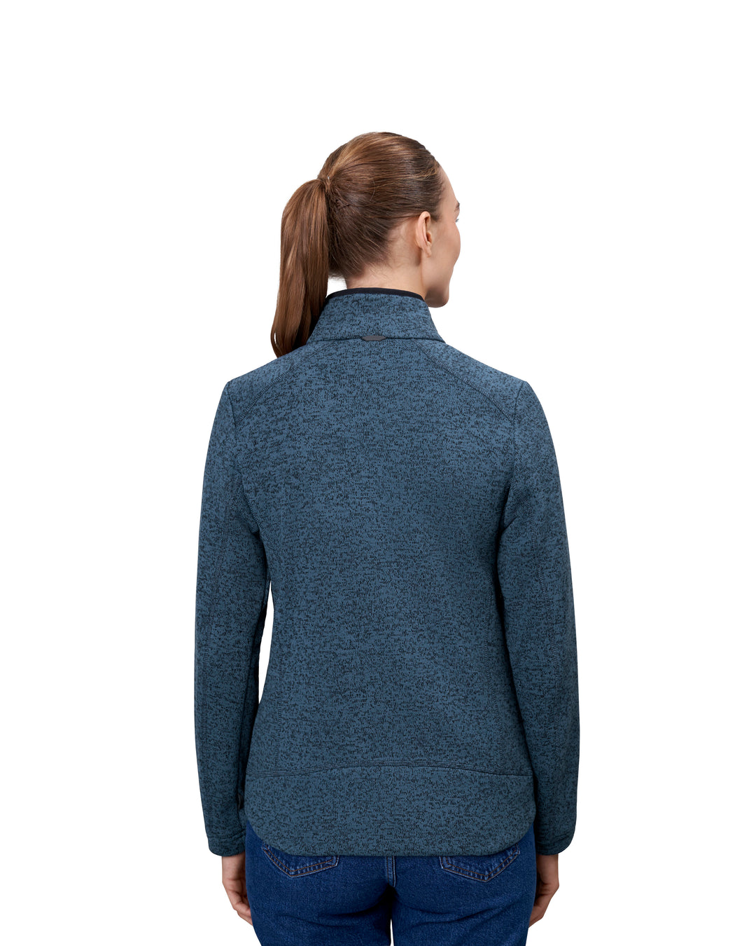 Pile Zip-n-Mix | mélange | donna - Blu navy mélange