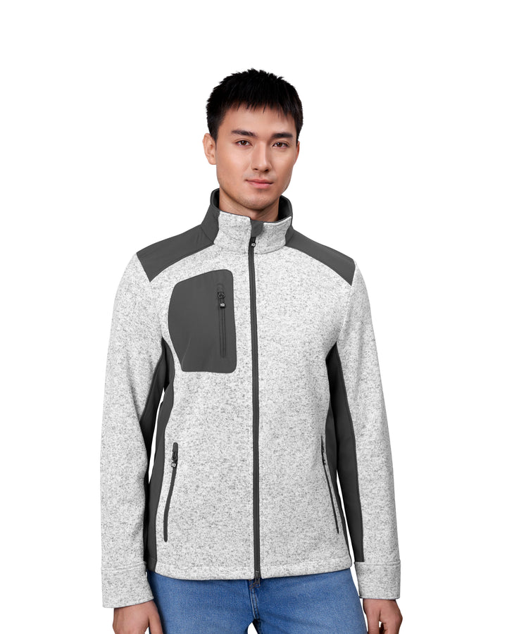 Cardigan | knit fleece - Grigio mélange
