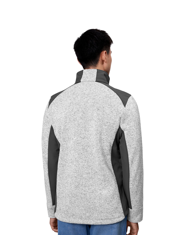 Cardigan | knit fleece - Grigio mélange