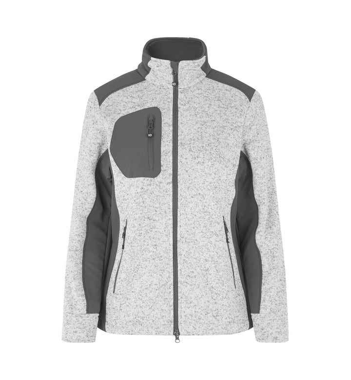 Cardigan | knit fleece | donna - Grigio mélange