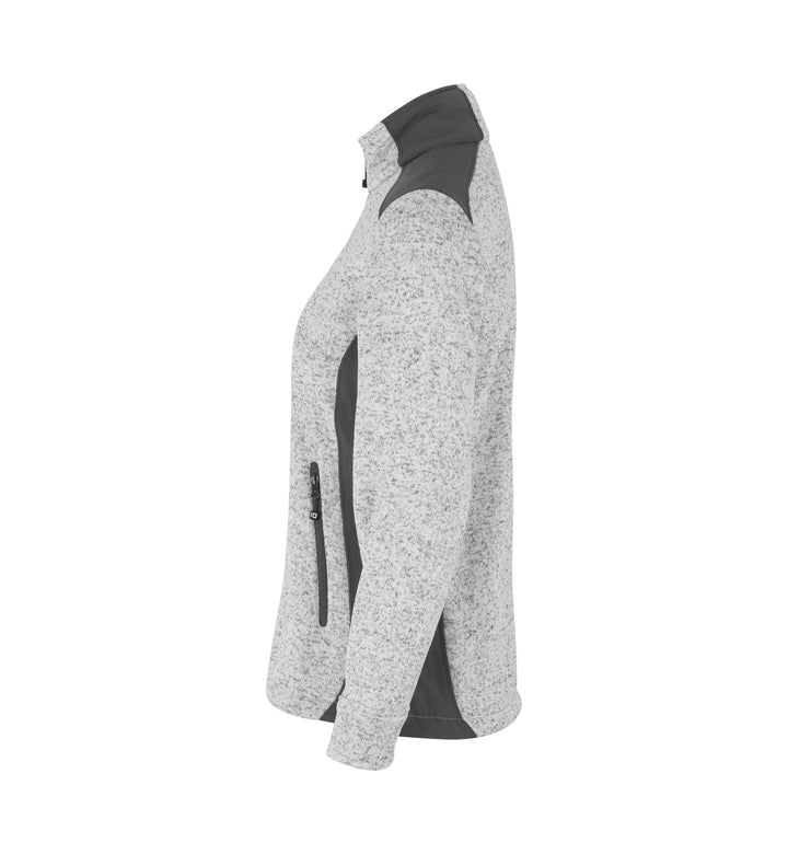 Cardigan | knit fleece | donna - Grigio mélange