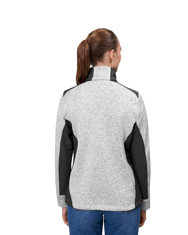 Cardigan | knit fleece | donna - Grigio mélange