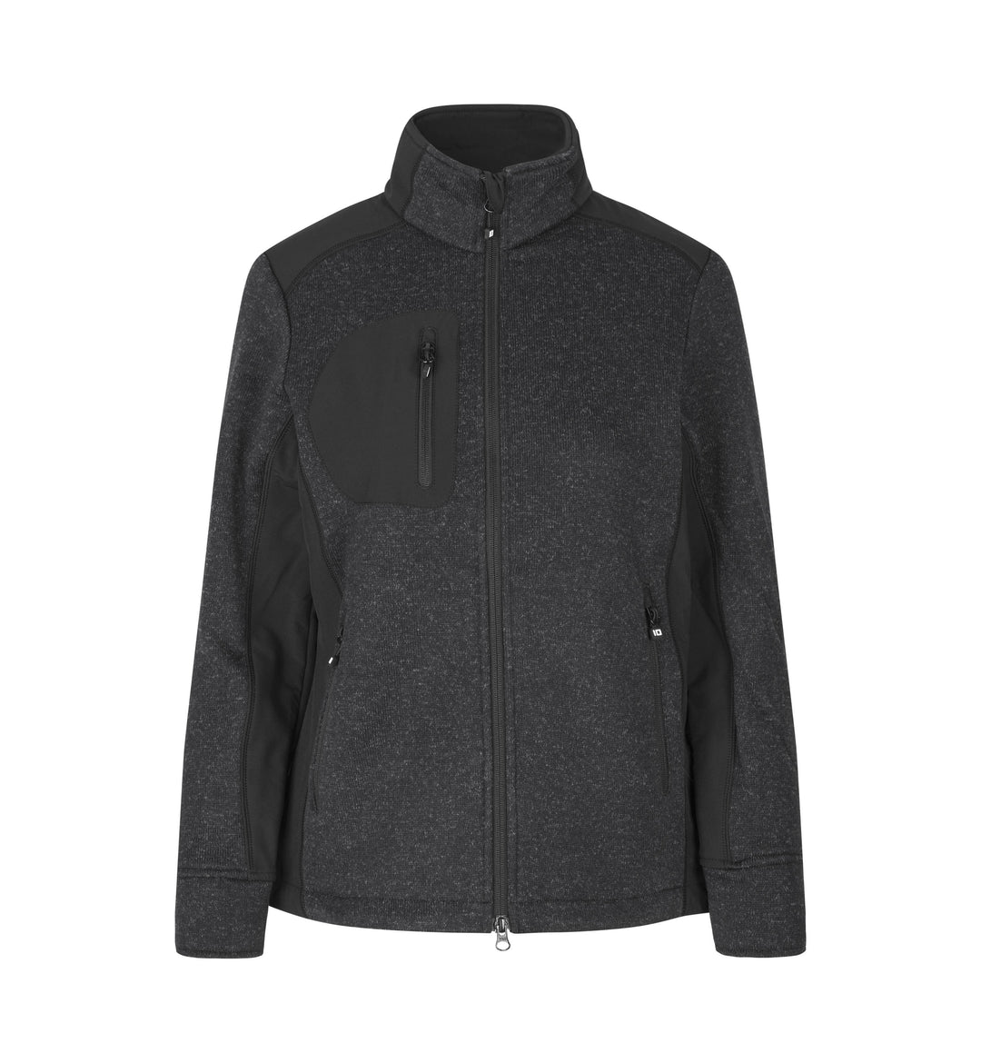 Cardigan | knit fleece | donna - Antracite mélange